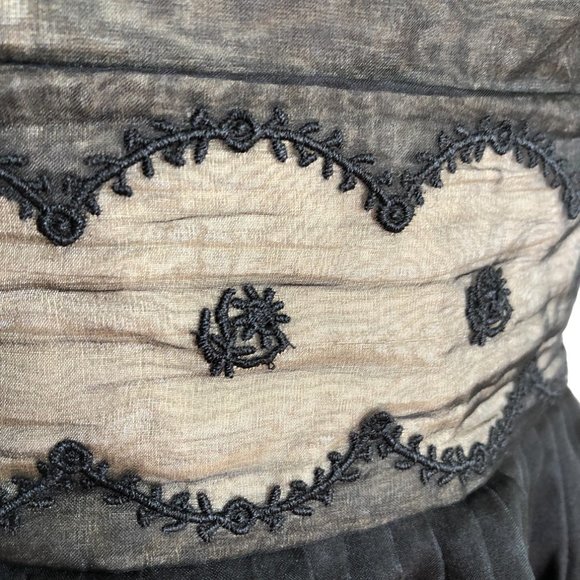 RED Valentino Silk Strapless Dress Black Sz 40, US 2 - Picture 4 of 16